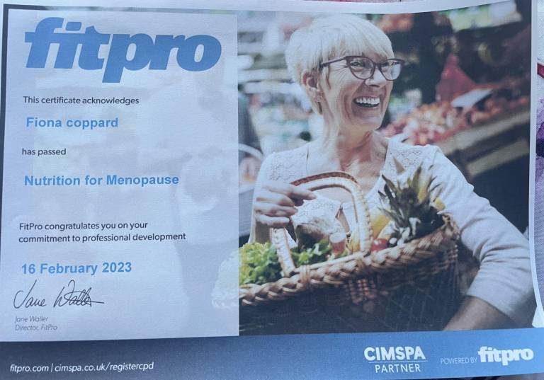 Fitpro Certificate- Fiona Coppard